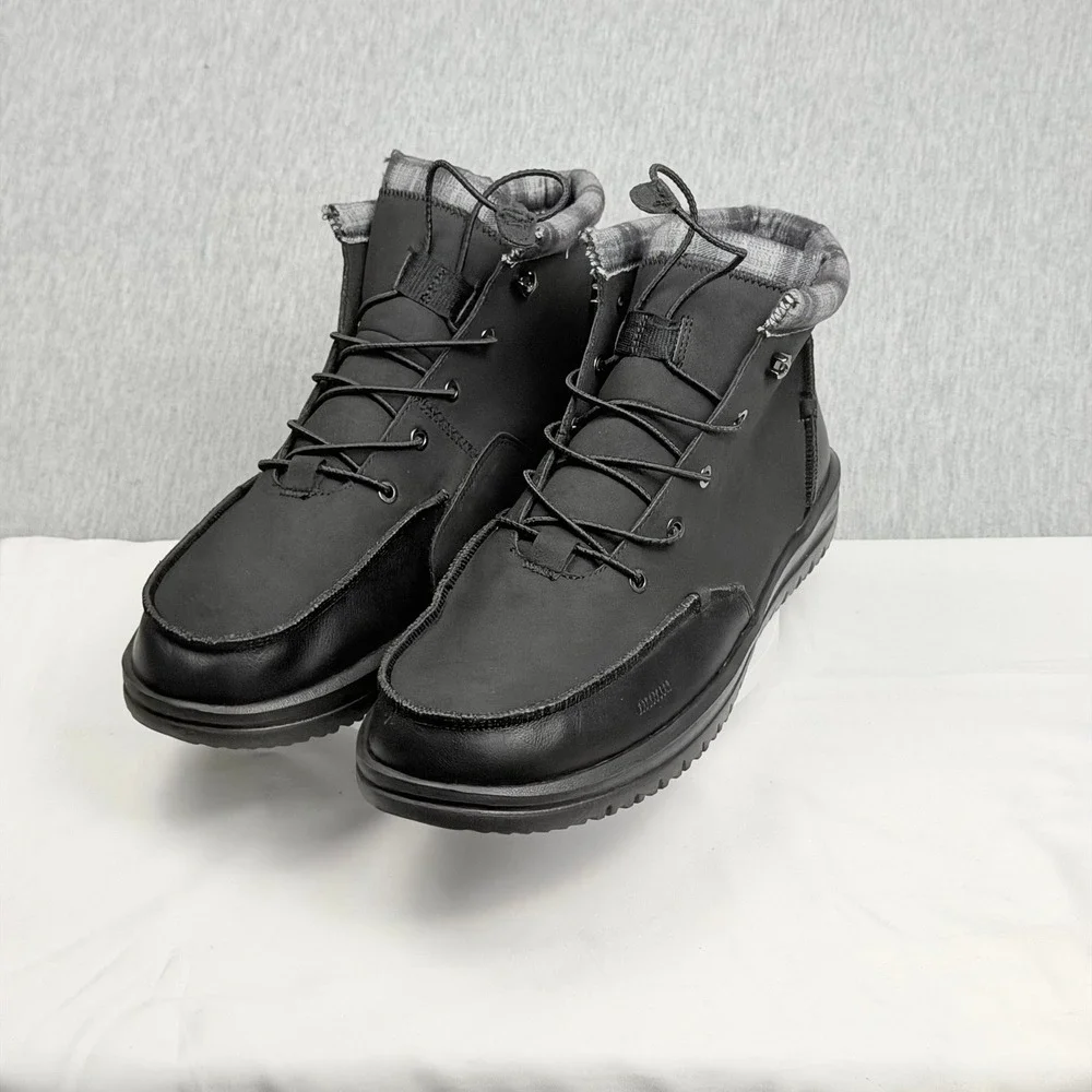Hey Dude Bradley Classic Black Mens‎ Boots Size 15 Water Resistant 42067-001
